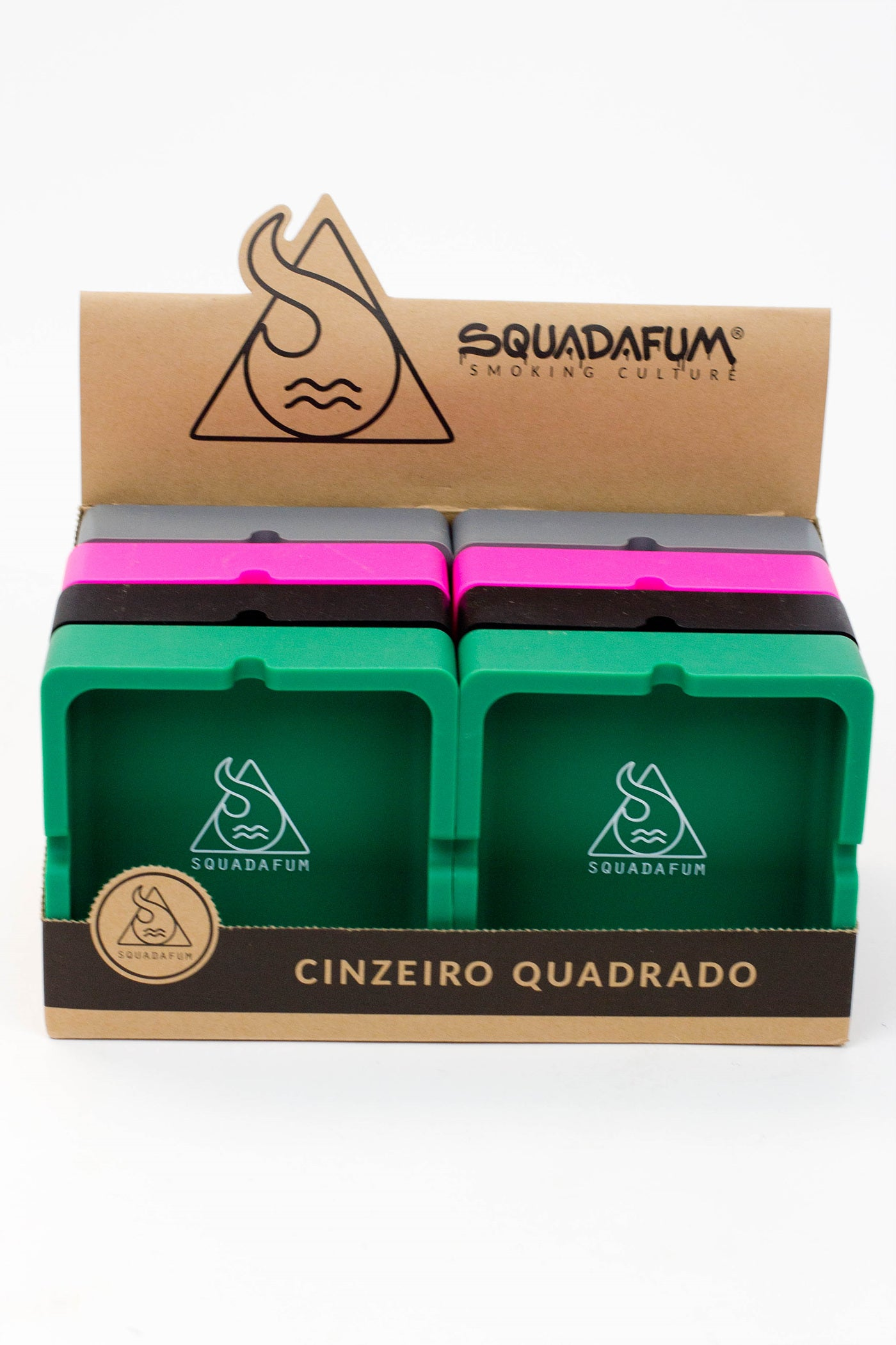 Squadafum Silicone Square Ashtray Box of 8_0